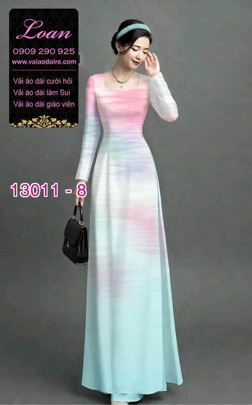 Vải áo dài vệt màu in 3D