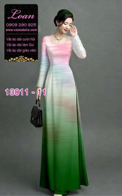 Vải áo dài vệt màu in 3D-
