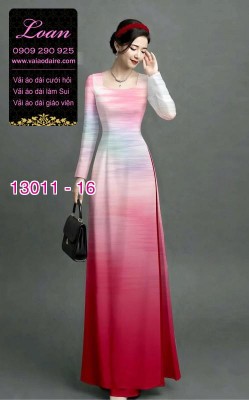 Vải áo dài vệt màu in 3D-13011