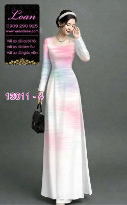 Vải áo dài vệt màu in 3D-13011