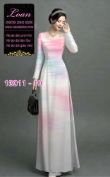Vải áo dài vệt màu in 3D