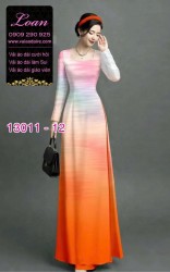 Vải áo dài vệt màu in 3D