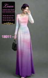 Vải áo dài vệt màu in 3D