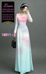 Vải áo dài vệt màu in 3D