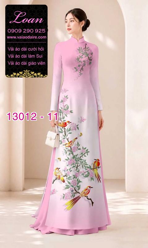 Vải áo dài chim và hoa