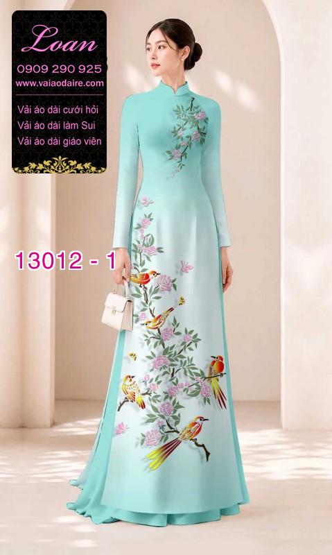 Vải áo dài chim và hoa