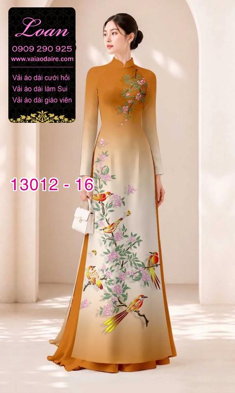 Vải áo dài chim và hoa