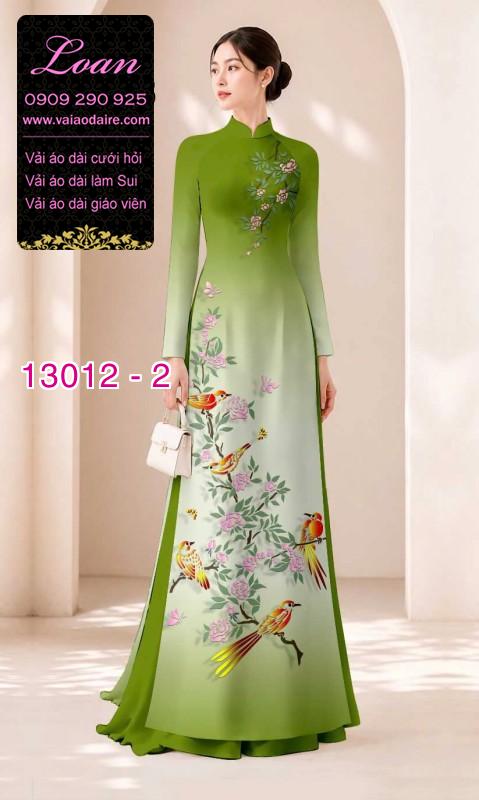 Vải áo dài chim và hoa