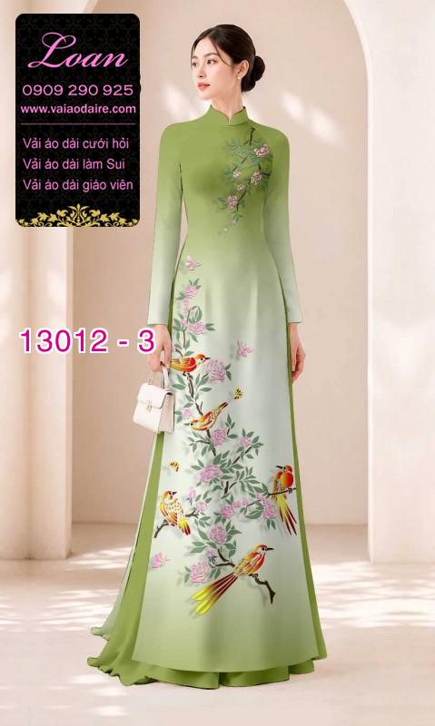 Vải áo dài chim và hoa
