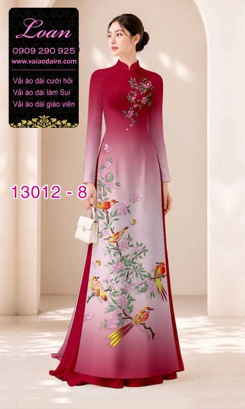 Vải áo dài chim và hoa