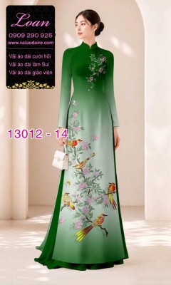 Vải áo dài chim và hoa-