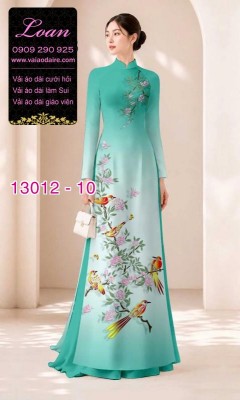 Vải áo dài chim và hoa-