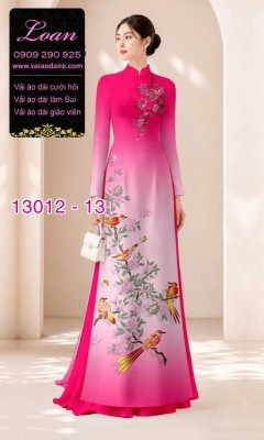 Vải áo dài chim và hoa-13012
