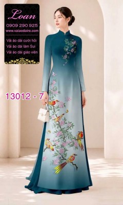 Vải áo dài chim và hoa-13012
