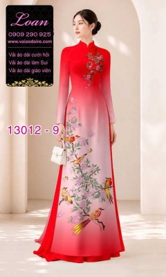 Vải áo dài chim và hoa-13012