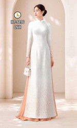 Vải áo dài dường kẻ dọc in 3D