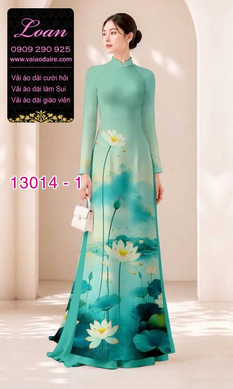 Vải áo dài hoa sen in 3D