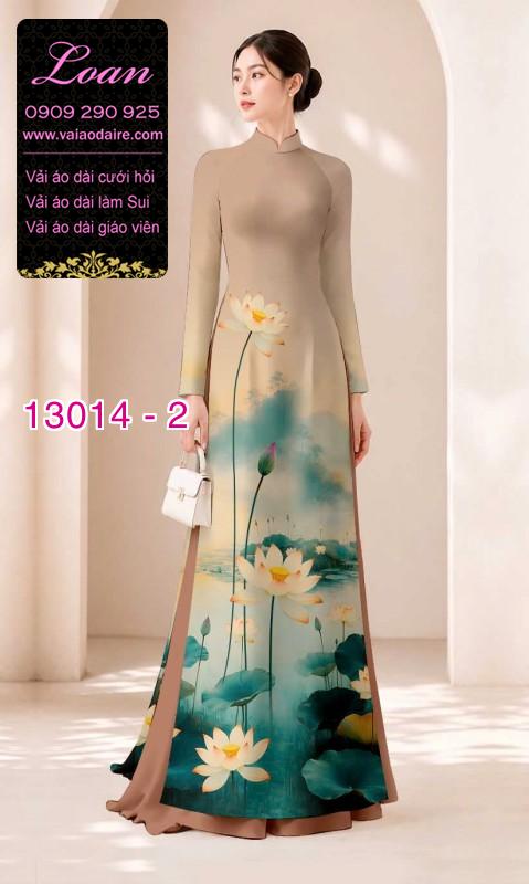 Vải áo dài hoa sen in 3D