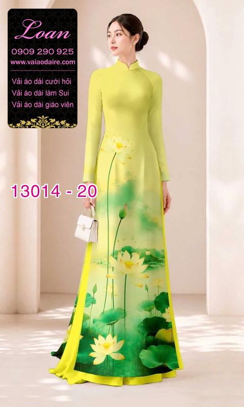 Vải áo dài hoa sen in 3D