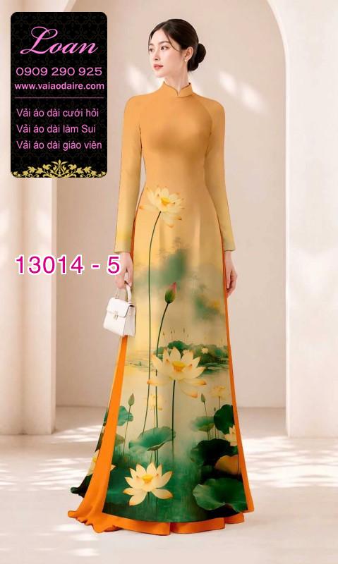 Vải áo dài hoa sen in 3D