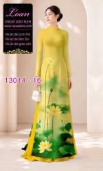 Vải áo dài hoa sen in 3D