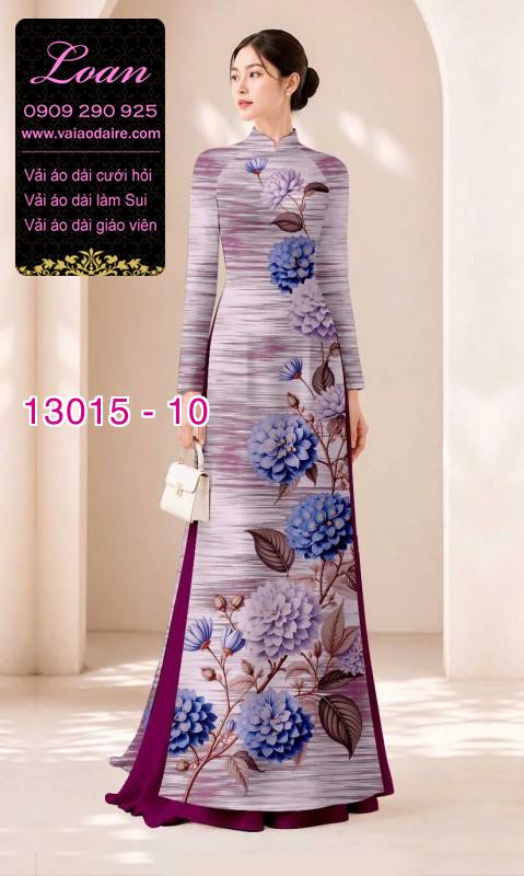 Vải áo dài hoa cẩm tú cầu in 3D