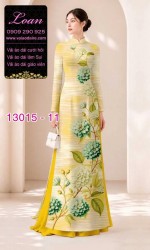 Vải áo dài hoa cẩm tú cầu in 3D