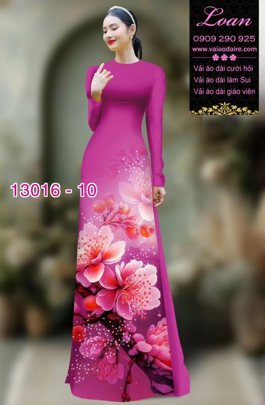 Vải áo dài hoa sứ in 3D