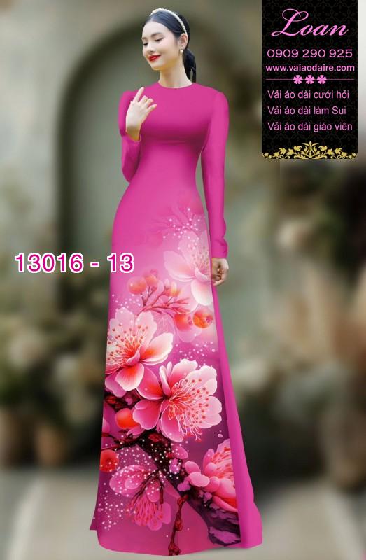 Vải áo dài hoa sứ in 3D