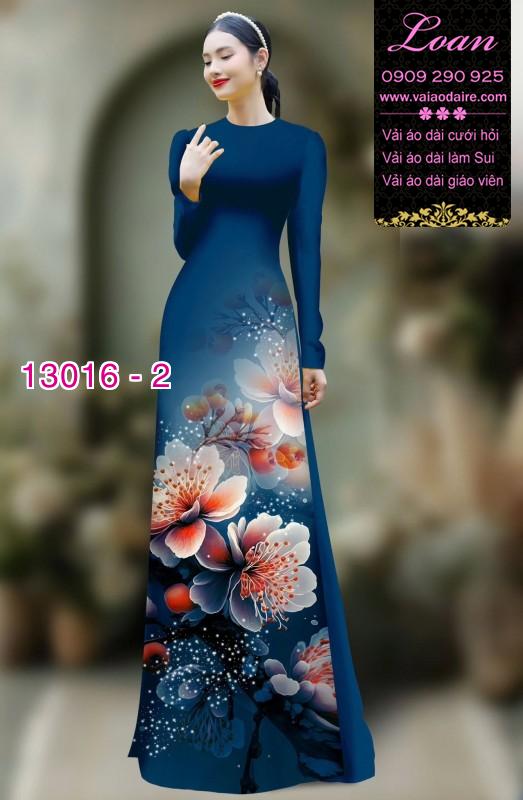 Vải áo dài hoa sứ in 3D