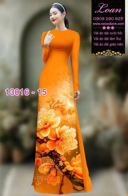 Vải áo dài hoa sứ in 3D-