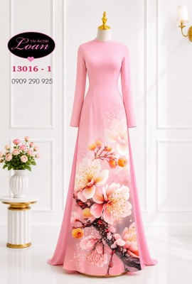 Vải áo dài hoa sứ in 3D-DT 13016