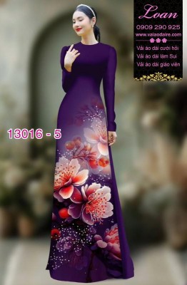 Vải áo dài hoa sứ in 3D-