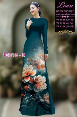 Vải áo dài hoa sứ in 3D-13016