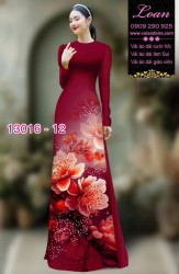 Vải áo dài hoa sứ in 3D
