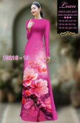 Vải áo dài hoa sứ in 3D