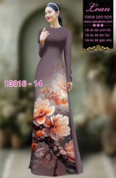 Vải áo dài hoa sứ in 3D
