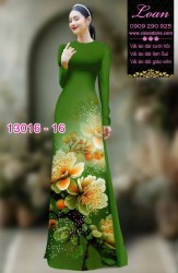 Vải áo dài hoa sứ in 3D
