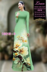 Vải áo dài hoa sứ in 3D