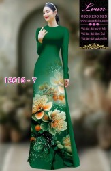 Vải áo dài hoa sứ in 3D