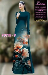 Vải áo dài hoa sứ in 3D