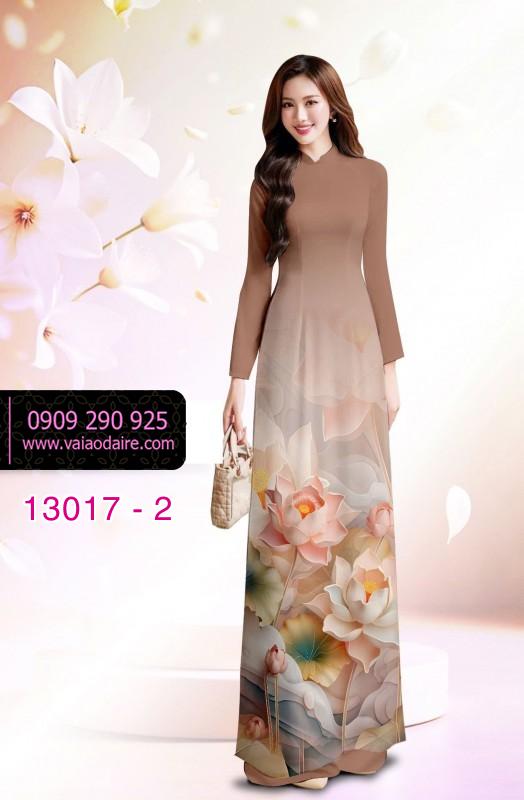 Vải áo dài hoa in 3D