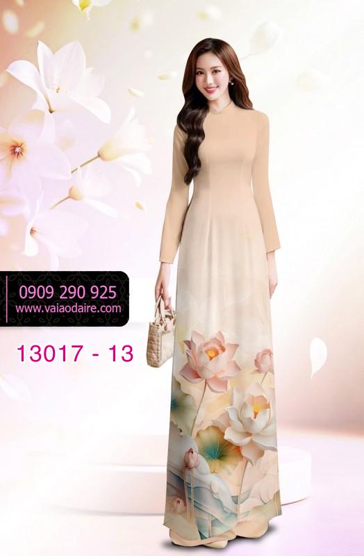 Vải áo dài hoa in 3D
