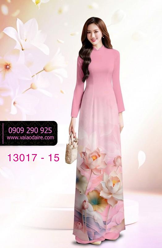 Vải áo dài hoa in 3D