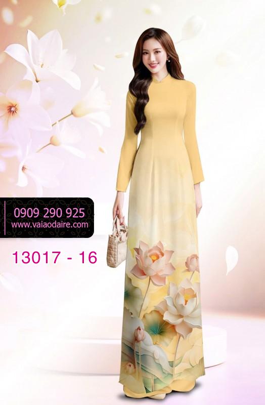 Vải áo dài hoa in 3D
