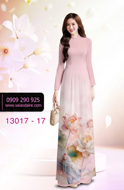 Vải áo dài hoa in 3D