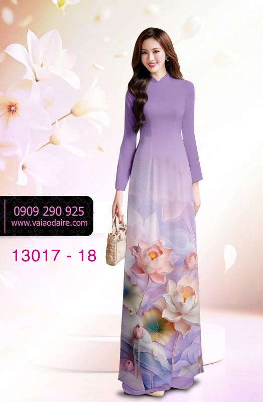 Vải áo dài hoa in 3D