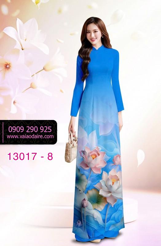 Vải áo dài hoa in 3D