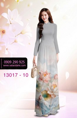 Vải áo dài hoa in 3D-13017