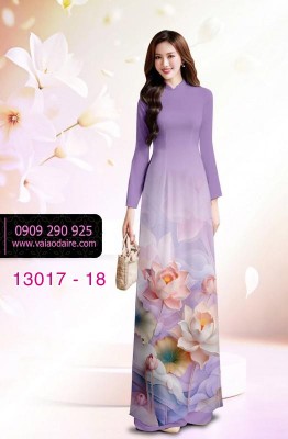 Vải áo dài hoa in 3D-